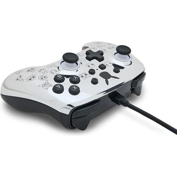 PowerA Enhanced drátový herní ovladač - Pikachu Black & Silver (Switch) - Herní ovladače - Obrázek K941G00101