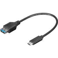 PremiumCord USB-C/USB-A redukce 0,2m černá - Kabely a redukce