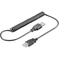 PremiumCord USB-A/USB-A prodlužovací kabel kroucený 1,5m černý - Kabely a redukce