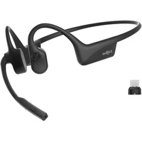 Shokz OpenComm2 UC (2025) Bluetooth sluchátka před uši s adaptérem USB-C černá - Sluchátka