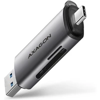 AXAGON CRESAC USB3.2 Gen 1 TypeC + TypeA externí čtečka karet SD/microSD podpora UHSI - Čtečky paměťových karet