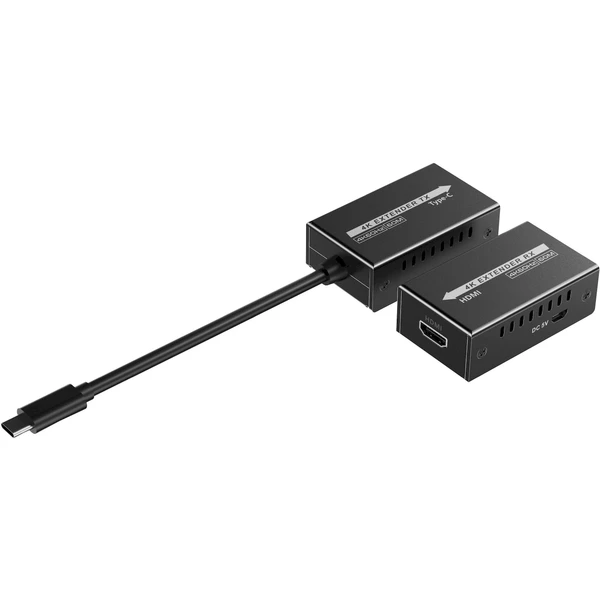 PremiumCord USB-C na HDMI extender přes patch kabel Cat5e/6/6a 4K@60Hz na 60m - Ostatní - Obrázek KAPF000K01