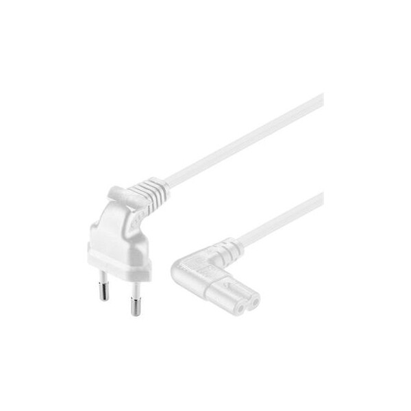 PremiumCord napájecí kabel s vidlicí 230V 0,75m bílý