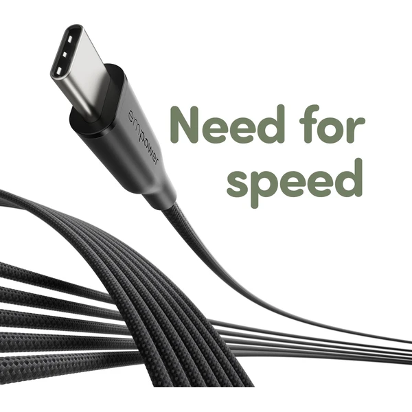 PanzerGlass USB-C/USB-C napájecí kabel 60W 2m černý - Kabely a redukce - Obrázek KB3J000K01