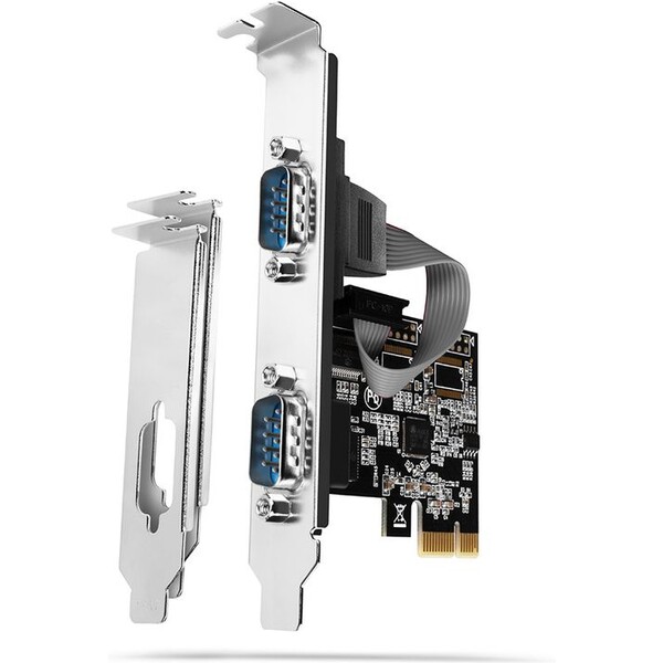 AXAGON PCEAS2N PCIe řadič 2x sériový port (RS232) 250 kbps vč. LP