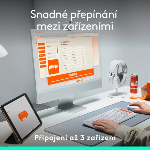 Logitech POP ICON KEYS (US) klávesnice liliová - Klávesnice - Obrázek KBU8000O01