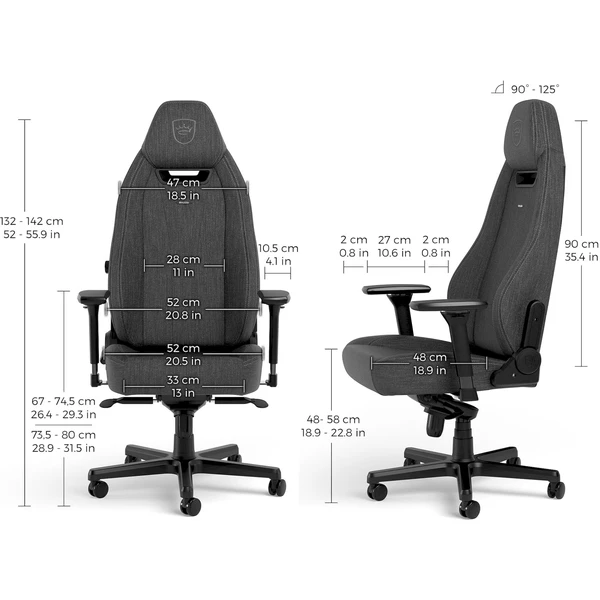 noblechairs LEGEND TX látková herní židle černá - Židle - Obrázek KCUA000J01