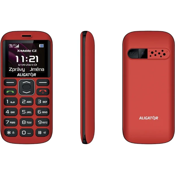 Aligator A720 4G Senior + nabíjecí stojánek červený - Mobilní telefony - Obrázek KDP0000L01