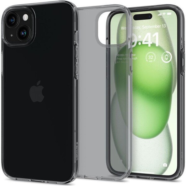 Pouzdro Spigen Crystal Flex iPhone 15 Plus šedé