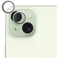 Epico hliníkové ochranné sklo na čočky fotoaparátu pro iPhone 15 / 15 Plus zelená - Ochranné folie a skla