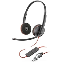 Poly Blackwire 3220 Stereo sluchátka černá  - Sluchátka