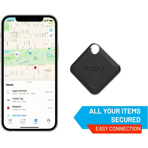 FIXED Tag Smart tracker s podporou Find My černý - Lokátory - Obrázek KEUP100501