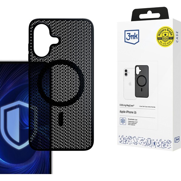 3mk ochranný kryt COOLing MagCase pro Apple iPhone 16 Černá