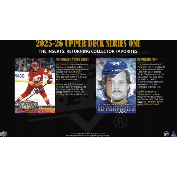 Hokejové karty 2025-26 Upper Deck Series 1 Hockey Hobby Balíček - Hokejové karty - Obrázek KG4K000K01