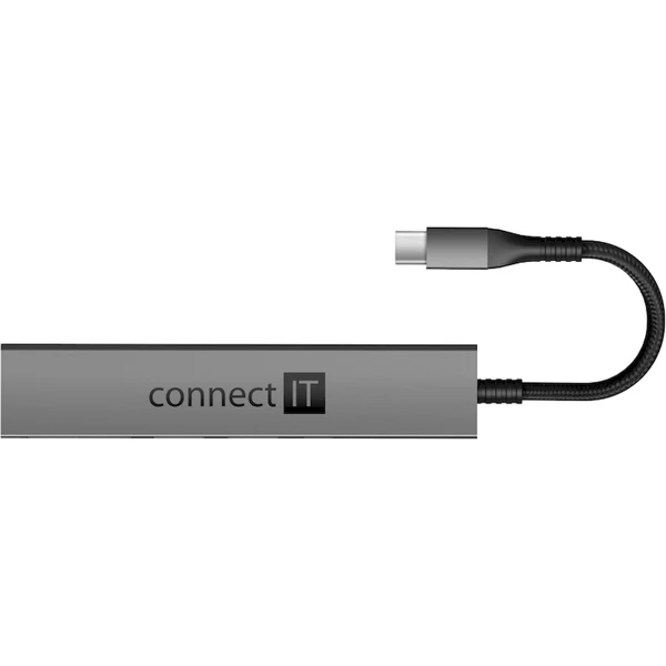 CONNECT IT CompactPRO USB-C hub + čtečka karet antracitový - USB huby - Obrázek KGTG000K01