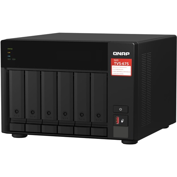 QNAP TVS-675-8G (8core 2,5GHz / 8GB RAM / 6xSATA / 2xM.2 NVMe slot / 2xPCIe / 2x2,5GbE / 1x HDMI 4K)