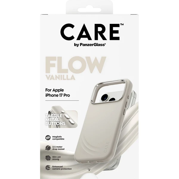 PanzerGlass® CARE Flow kryt s MagSafe Apple iPhone 17 Pro Vanilla - Pouzdra - Obrázek KIDH000K01
