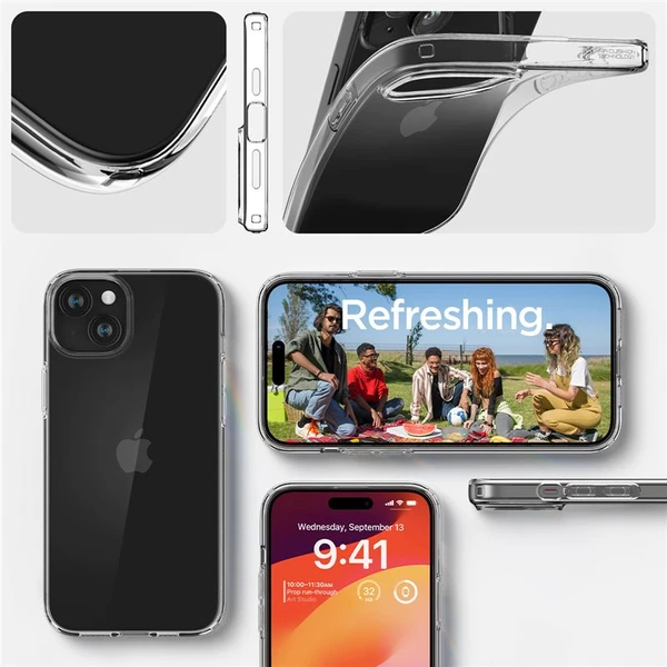 Spigen Liquid Crystal kryt iPhone 15 čirý - Pouzdra - Obrázek KJY8000601
