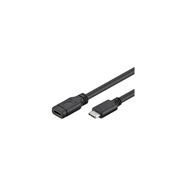 PremiumCord USB-C/USB-C prodlužovací kabel 2m černý - Kabely a redukce - Obrázek KKSU000501