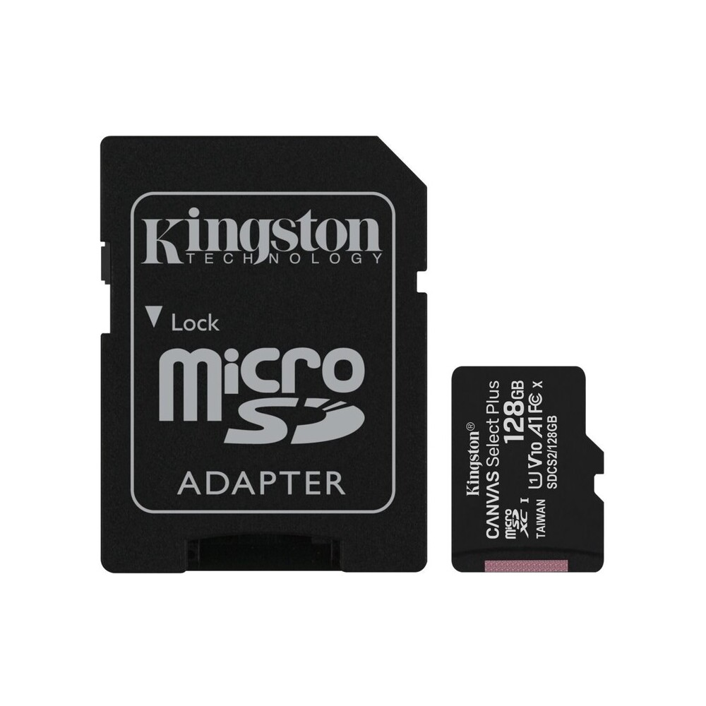 Kingston microSDXC Canvas Select Plus 128GB A1 Class 10 100MB/s + SD adaptér