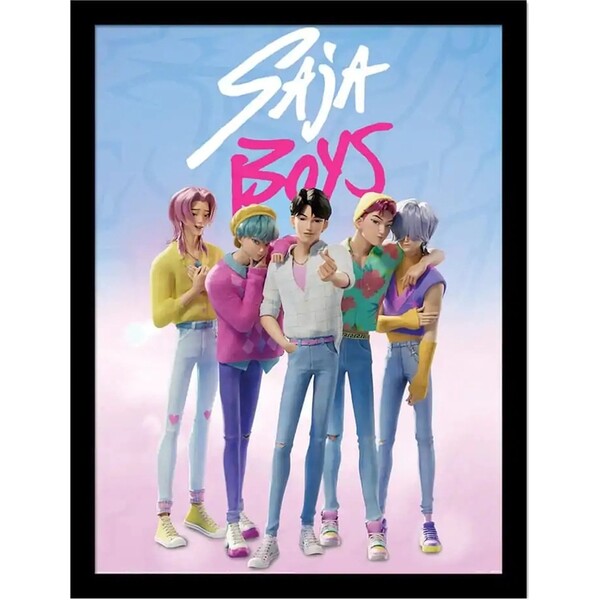 Rámovaný obraz Pyramid International K-Pop Demon Hunters - Saja Boys