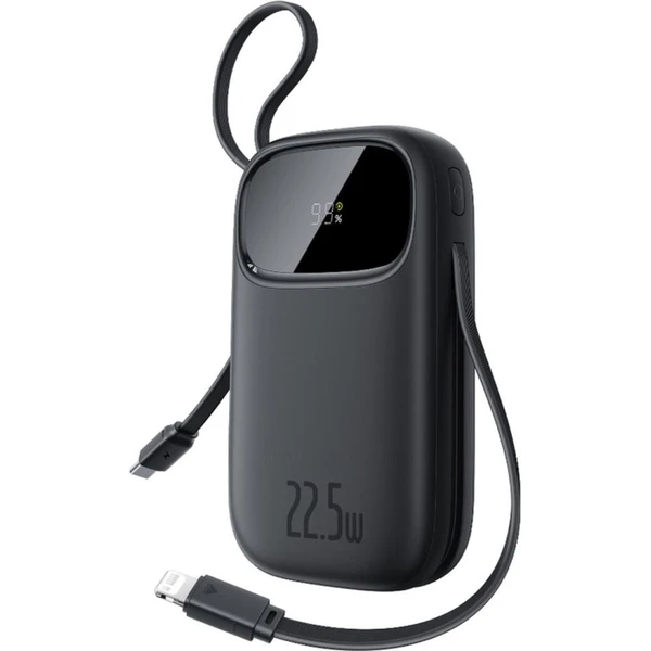 Baseus EnerFill FC31 Qpow 3 20000mAh powerbanka, 22,5W, s kabelem USB-C a Lightning černá - Powerbanky - Obrázek KMBQ000K01