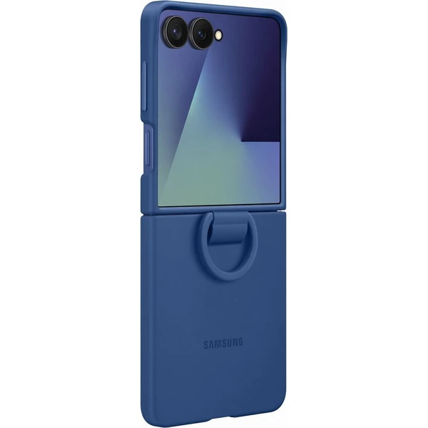 Samsung Ring Silicone Case ochranný kryt Galaxy Z Flip7 modrý - Pouzdra - Obrázek KPGE000K01