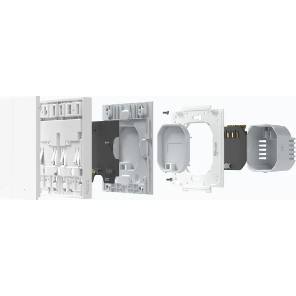 AQARA Smart Wall Switch H1(No Neutral, Double Rocker) chytrý vypínač - Ovladače - Obrázek KSA8300401