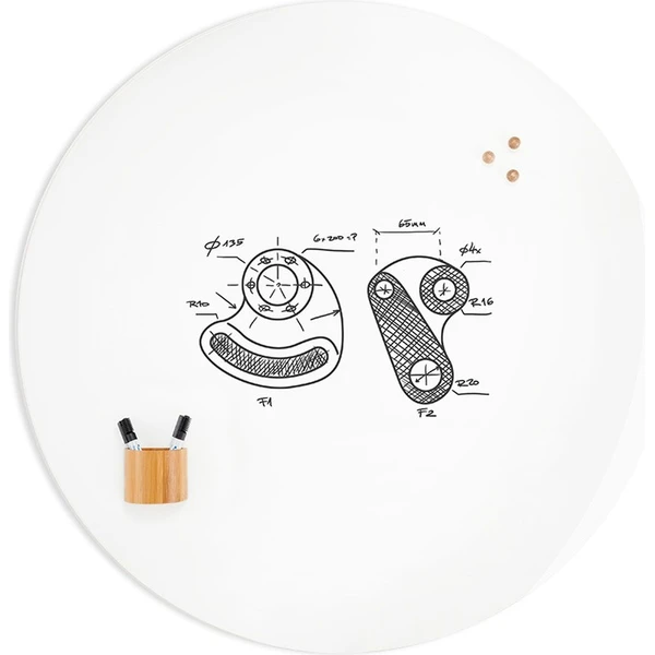 Rocada 6704-25P skleněná magnetická tabule čistě bílá - Magnetické tabule - Obrázek KSMN000K01