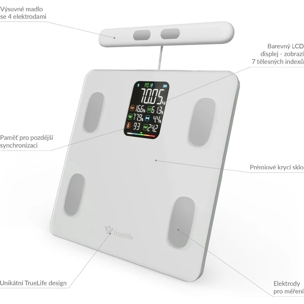 TrueLife FitScale W8 chytrá váha bílá - Chytré váhy - Obrázek KVUL000K01