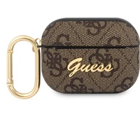 Guess 4G Script PC/PU pouzdro pro Airpods Pro hnědé - Pouzdra