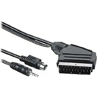PremiumCord S-Video + 3,5mm/SCART + kondenzátor kabel 5m černý - Kabely a redukce