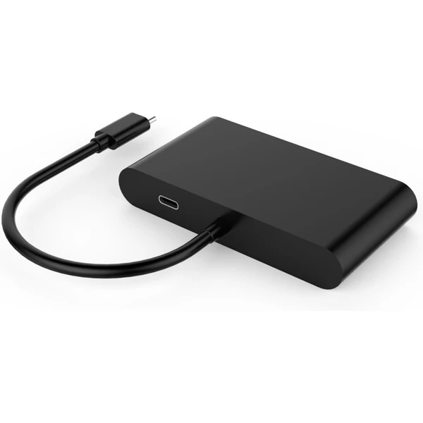 PremiumCord Převodník USB-C 3.1 na HDMI + Audio + USB 3.0 + RJ45 + PD charge - Dokovací stanice - Obrázek KWH0000401