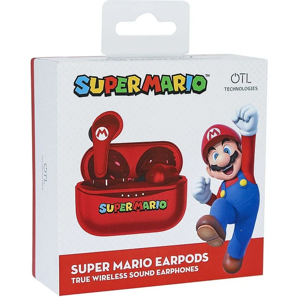 OTL bezdrátová sluchátka TWS s motivem Super Mario červená - Sluchátka - Obrázek KYHB300401