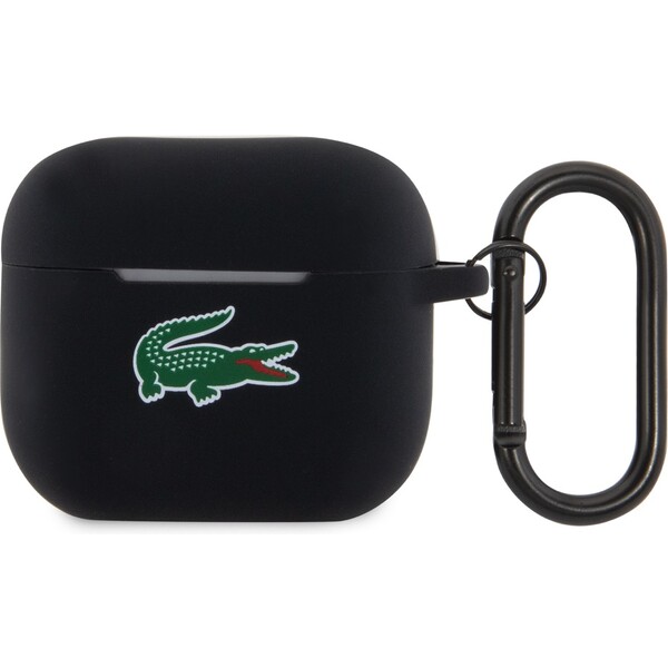 Lacoste Liquid Silicone Croc Logo pouzdro AirPods 3 černé