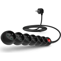CONNECT IT prodlužovací kabel 230 V 6 zásuvek s vypínačem 3m černý - Zásuvky