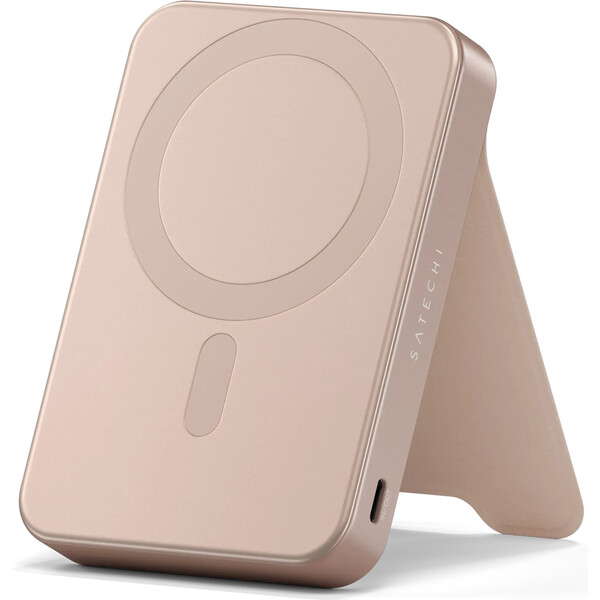 Satechi Qi2 10K magnetická powerbanka se stojánkem růžová Růžová