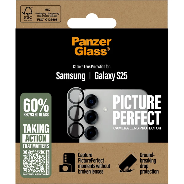 PanzerGlass® Camera Protector ochrana fotoaparátu Samsung Galaxy S25 - Ochranné folie a skla - Obrázek L0FC000J01