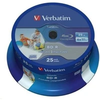 VERBATIM BD-R SL Datalife HTL (25 ks) Blu-Ray/Spindle/6x/25GB - Optické disky