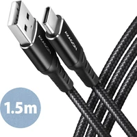 AXAGON BUCM-AM15AB kabel USB-C - USB-A 1.5m čermý - Kabely