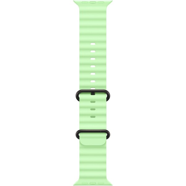 Apple Watch 49/46/45/44mm neonově zelený Oceánský řemínek černý titan