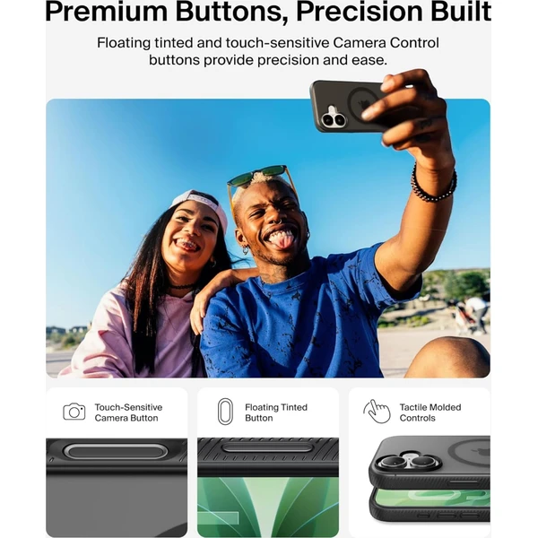 Belkin SheerForce Grip MagSafe kryt iPhone 17 černý - Pouzdra - Obrázek L1CN000K01