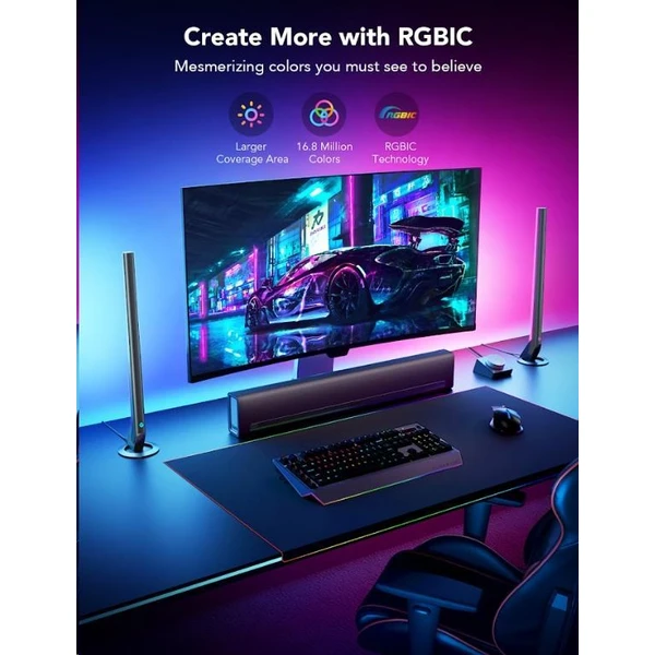 Govee Smart Gaming Light Bars LED Panely + Smart Dual ovladač - Chytrá osvětlení - Obrázek L1S6000L01