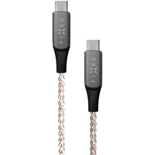 FIXED USB-C/USB-C svítící napájecí kabel 60W 1,2m duhový - Kabely a redukce - Obrázek L273000701