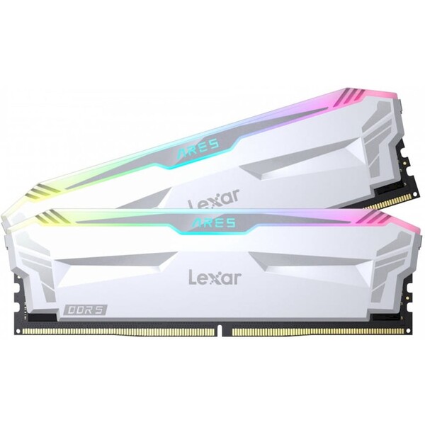 Lexar ARES RGB 32GB (2x16GB) DDR5 6400MHz CL32 bílá EXPO (LD5EU016G-R6400GDWA) Bílá