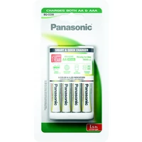 Panasonic Smart & Quick abíječka baterií AA/AAA + 4x AA nabíjecí baterie 1900 mAh - Nabíječky