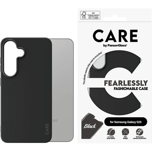 PanzerGlass® CARE kryt Samsung Galaxy S25 Fearlessly černý - Pouzdra - Obrázek L2FC000J01