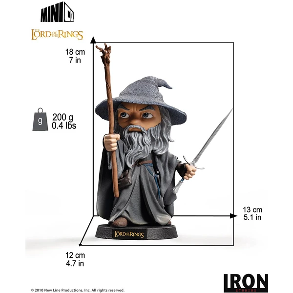 Figurine Gandalf Mini Co. Deluxe - Le Seigneur Des Anneaux - 15 Cm - Iron Studios Neuve