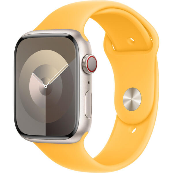 Apple 42/44/45/49mm paprskově žlutý sportovní řemínek ML