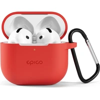 Epico odolný silikonový kryt pro Airpods 4 červený - Pouzdra